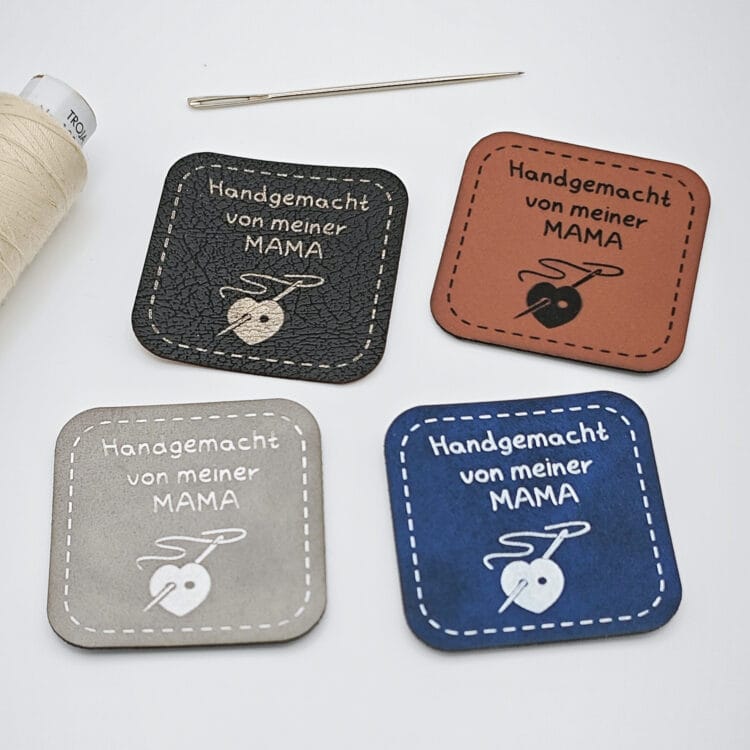 Kunstlederlabel "handgemacht von Mama"