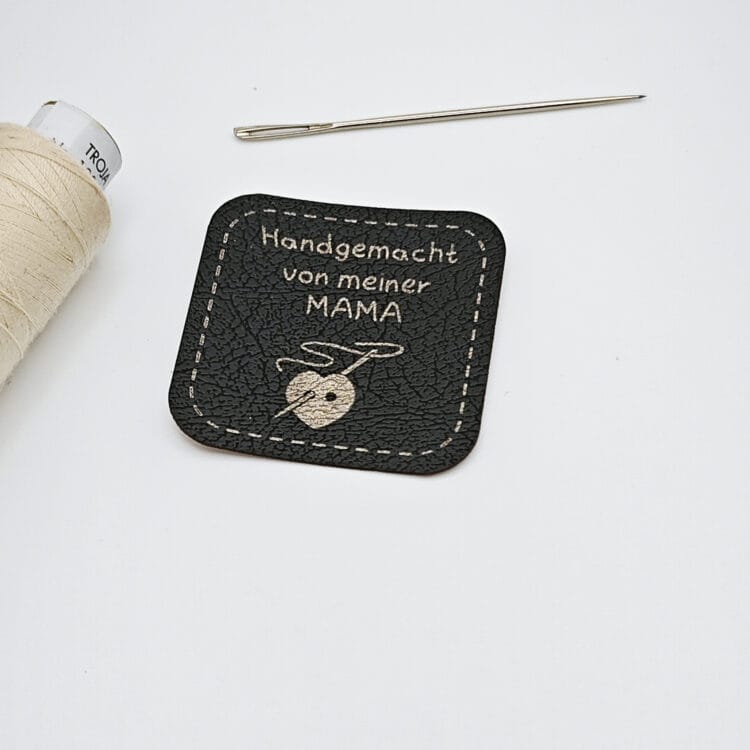 Kunstlederlabel "handgemacht von Mama"
