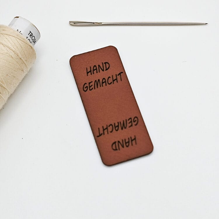 Kunstlederlabel "Knicklabel handgemacht"