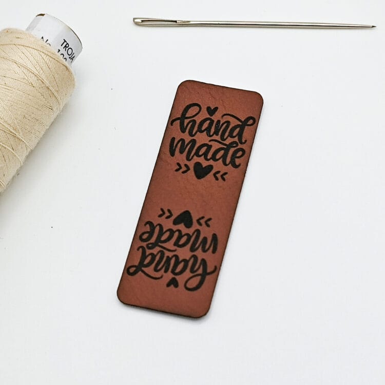 Kunstlederlabel "Knicklabel handmade Herz"