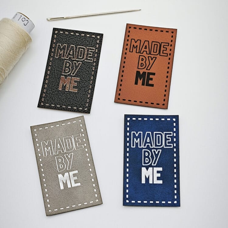 Kunstlederlabel "made by me"
