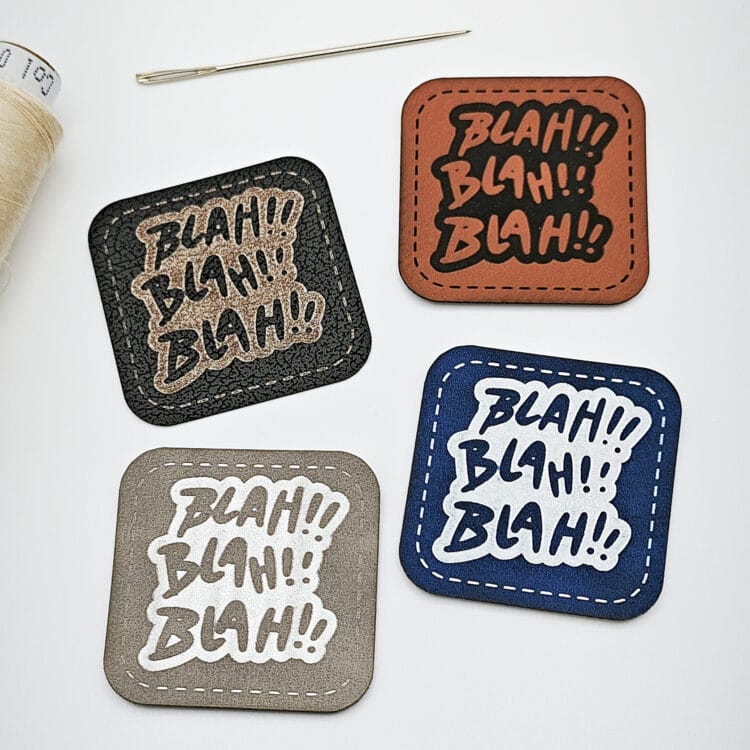 Kunstlederlabel "BLAH!!!"