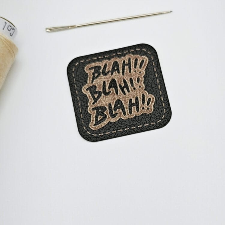 Kunstlederlabel "BLAH!!!"