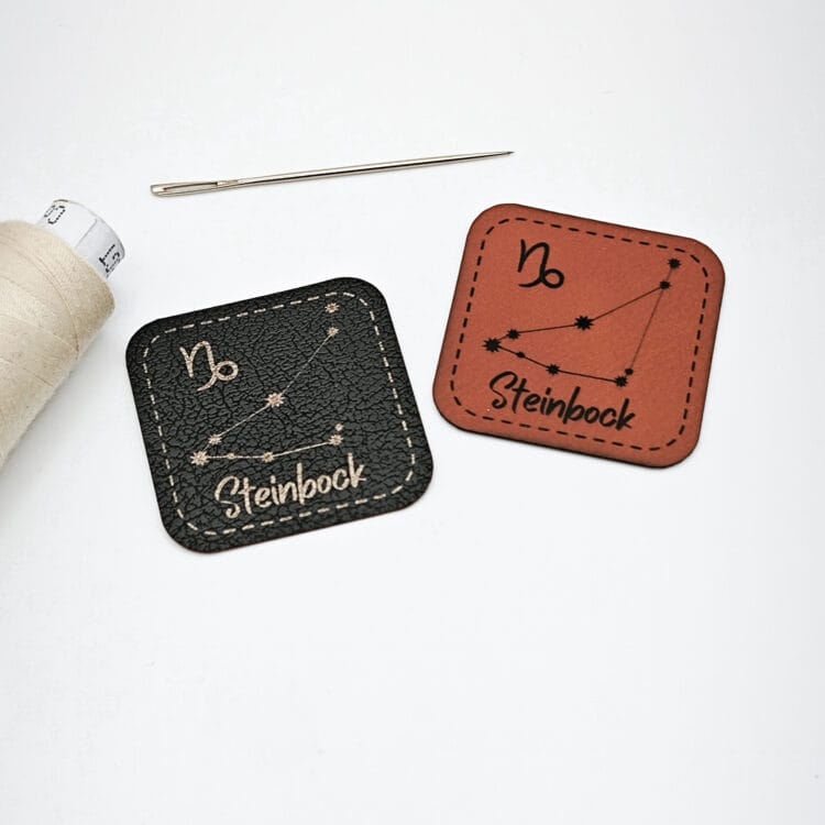 Kunstlederlabel "Sternzeichen Steinbock"