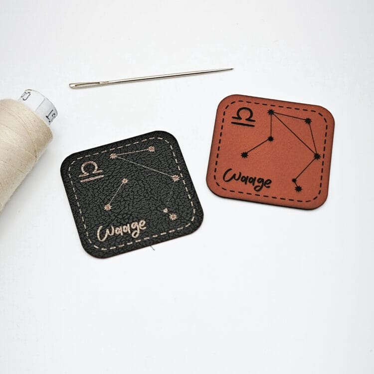 Kunstlederlabel "Sternzeichen Waage"