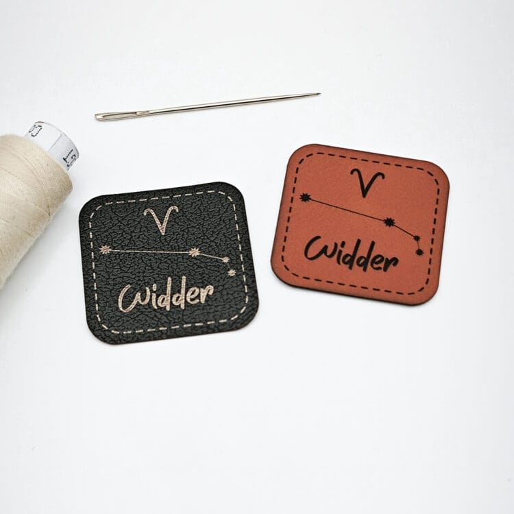 Kunstlederlabel "Sternzeichen Widder"