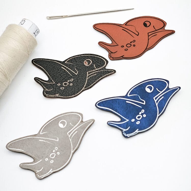 Kunstlederlabel "Flugdino"