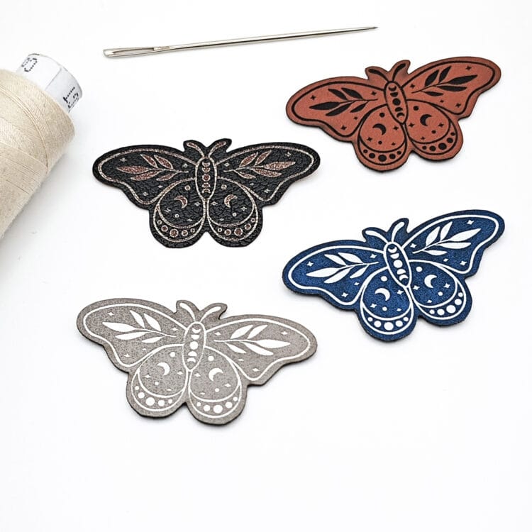 Kunstlederlabel "Mandala Falter"