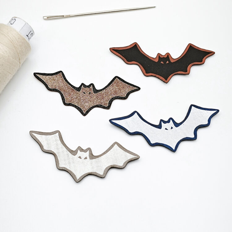 Kunstlederlabel "Fledermaus"