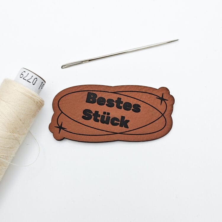 Kunstlederlabel "bestes Stück"