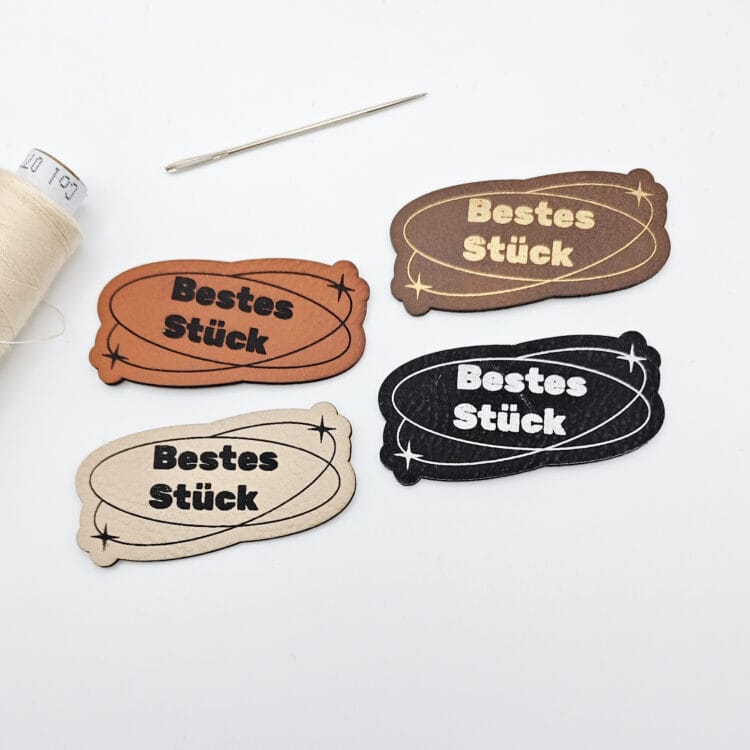 Kunstlederlabel "bestes Stück"