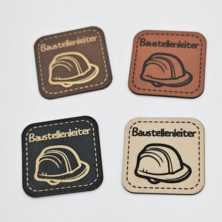 Kunstlederlabel "Baustellenleiter"