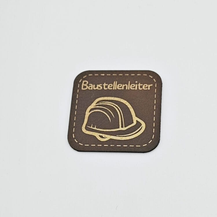 Kunstlederlabel "Baustellenleiter"