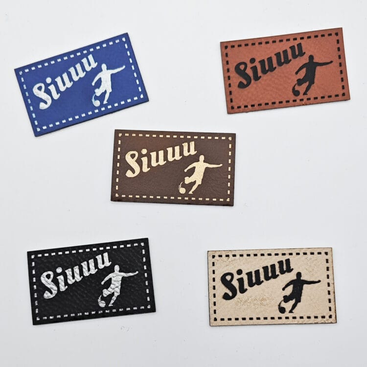 Kunstlederlabel "Siuuu"