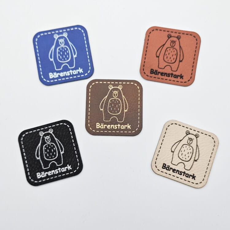 Kunstlederlabel "Bärenstark"