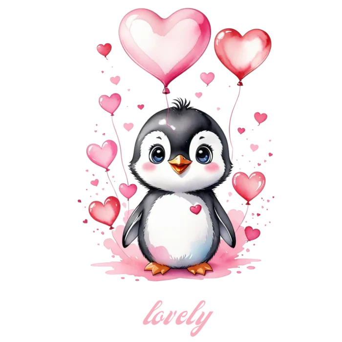 Bügelbild "Pinguin lovely"