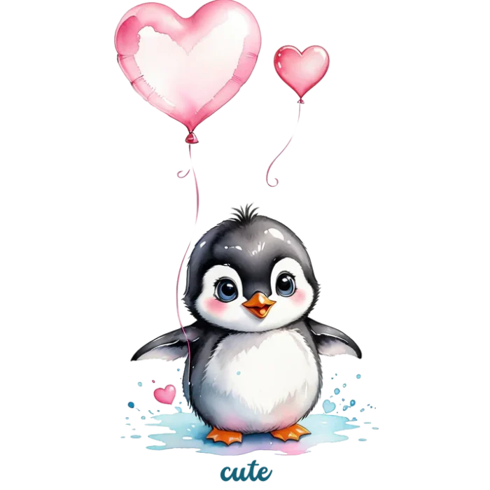 Bügelbild "Pinguin cute"