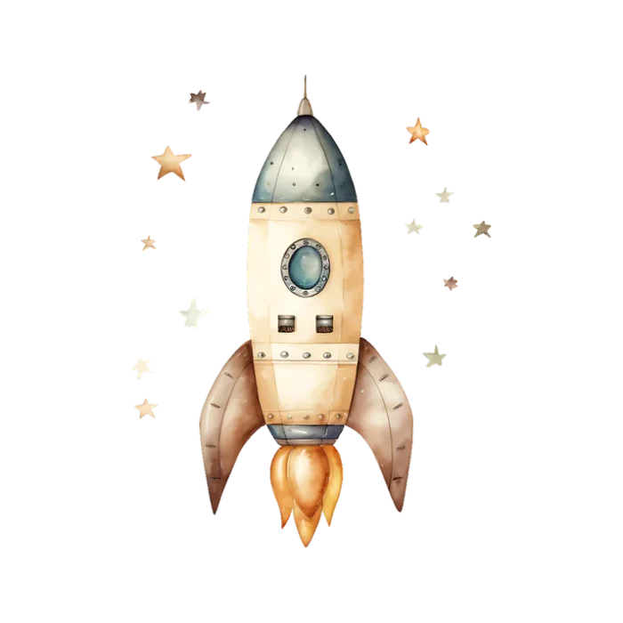 Bügelbild "Rakete"