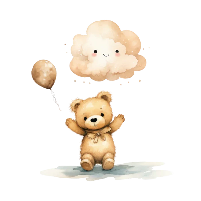 Bügelbild "Bär mit Luftballon"