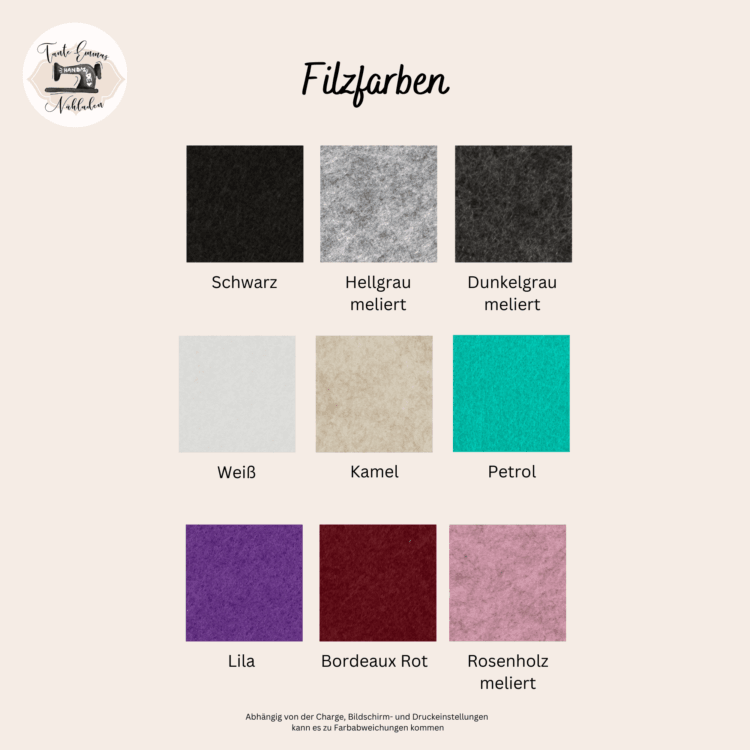 Filzrohling Klorollencover zum Beplotten, Bebügeln oder Besticken ohne Bügelbild