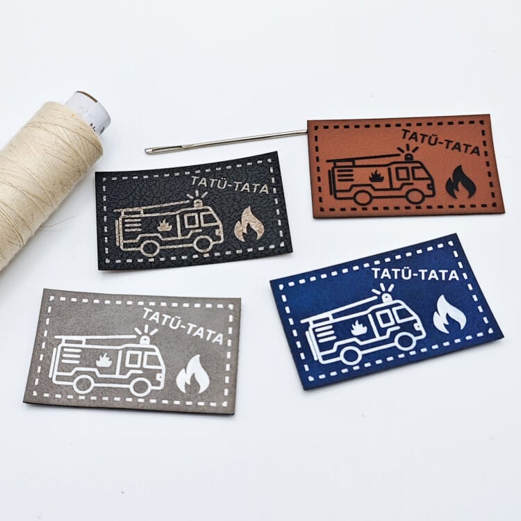 Kunstlederlabel "Feuerwehr"