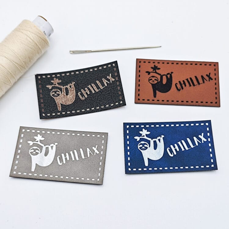 Kunstlederlabel "chillax"