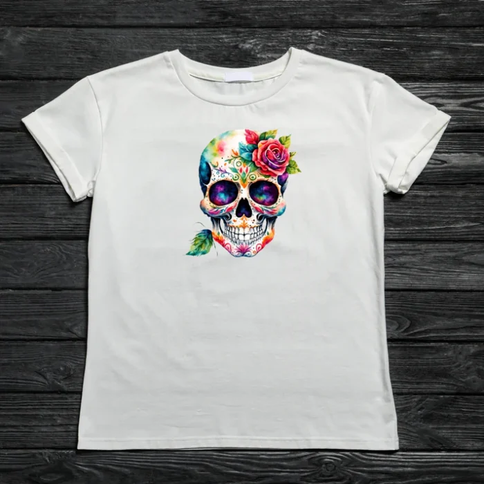 Bügelbild "Skull bunt"