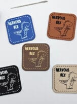 Kunstlederlabel „nervous Rex“