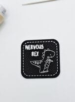 Kunstlederlabel „nervous Rex“