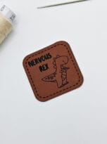 Kunstlederlabel „nervous Rex“