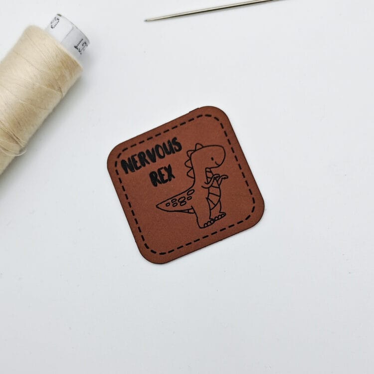 Kunstlederlabel "nervous Rex"