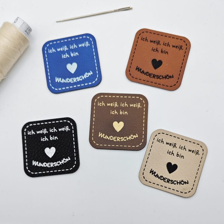 Kunstlederlabel "Ich weiß ich weiß ich bin wunderschön"