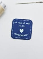Kunstlederlabel „Ich weiß, ich weiß, ich bin wunderschön“
