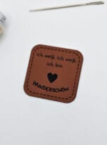 Kunstlederlabel „Ich weiß, ich weiß, ich bin wunderschön“