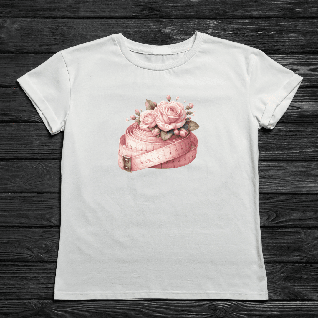 Nr. 000119-15 Maßband rosa Bügelbild "Maßband"