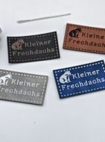 Kunstlederlabel „kleiner Frechdachs“