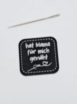 Kunstlederlabel hat mama für mich genäht