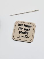 Kunstlederlabel hat mama für mich genäht