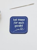 Kunstlederlabel hat mama für mich genäht