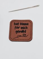 Kunstlederlabel hat mama für mich genäht