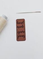 Kunstlederlabel knicklabel handmade 2