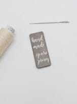 Kunstlederlabel knicklabel handmade 2