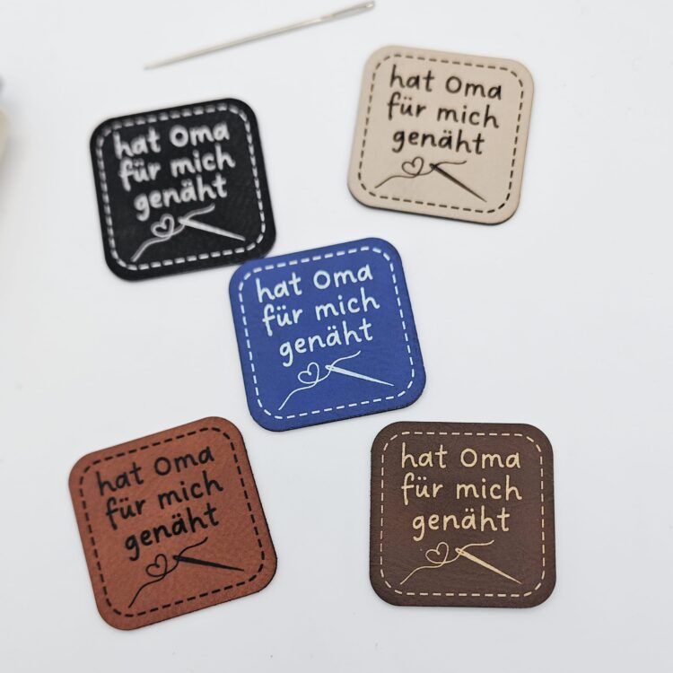 Kunstlederlabel "hat Oma für mich genäht"