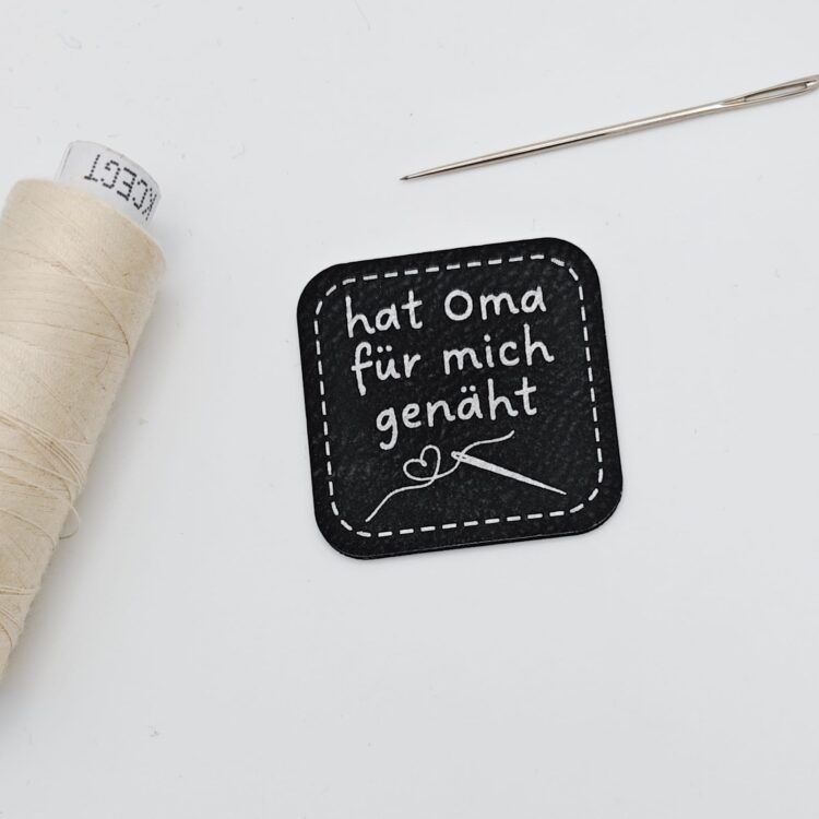 Kunstlederlabel "hat Oma für mich genäht"