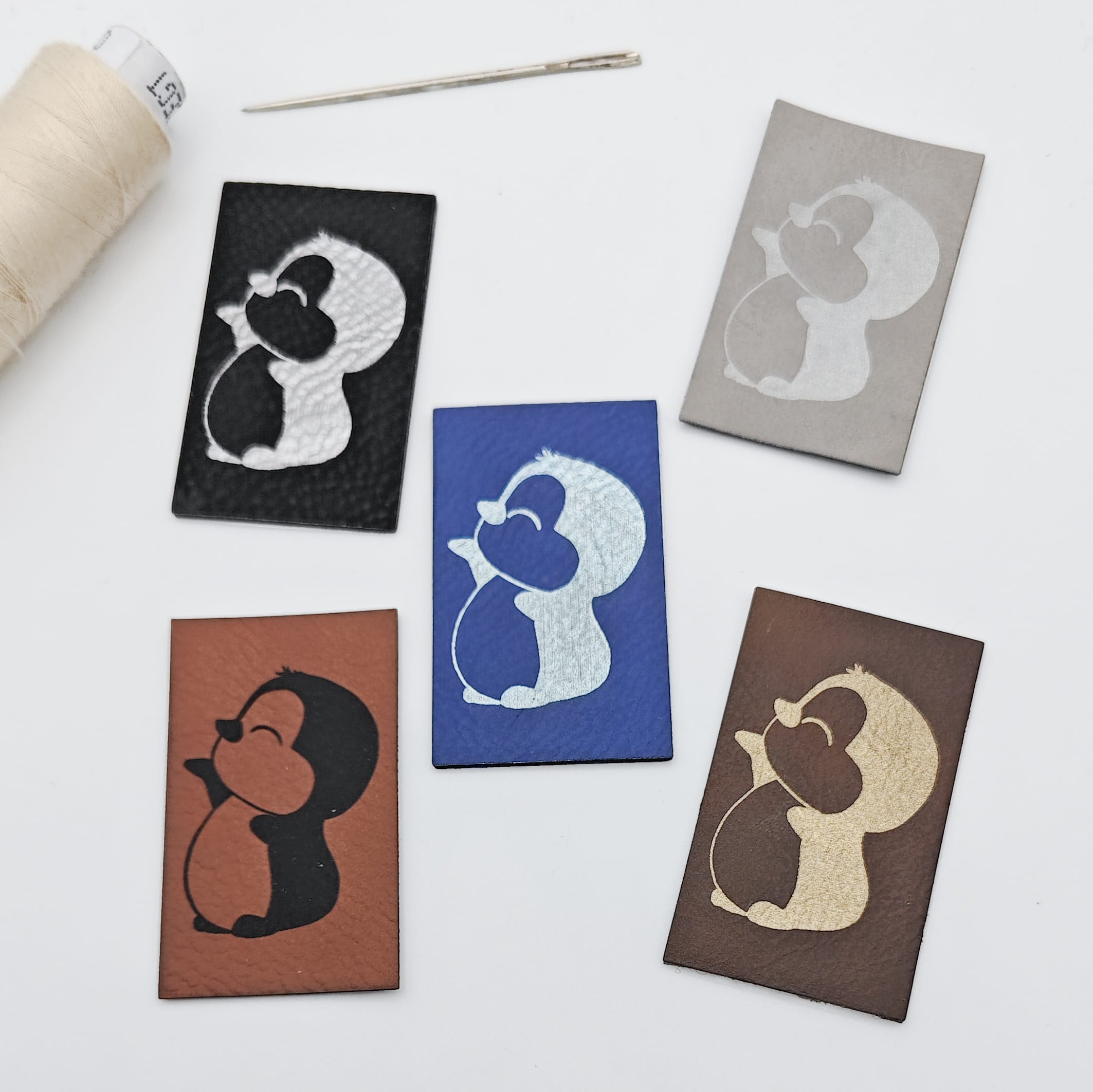 Kunstlederlabel "Pinguin"