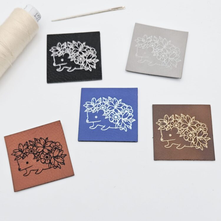 Kunstlederlabel "Igel"