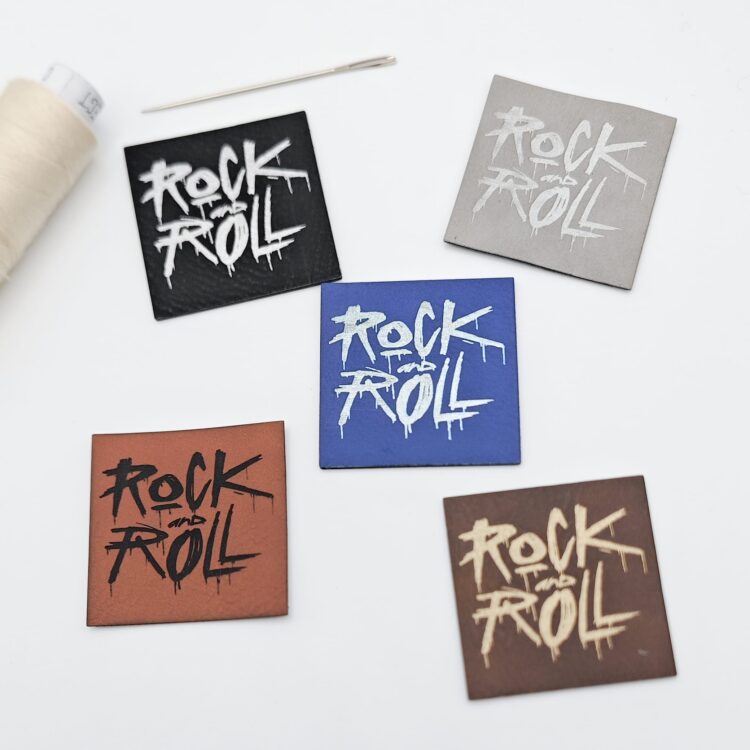 Kunstlederlabel "Rock and Roll"