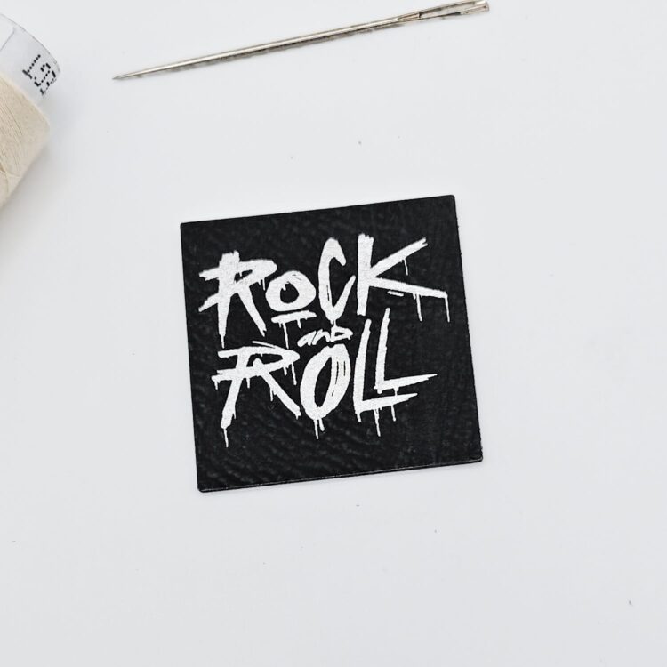 Kunstlederlabel "Rock and Roll"