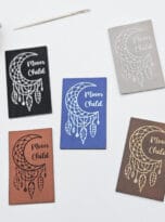 Kunstlederlabel moon child