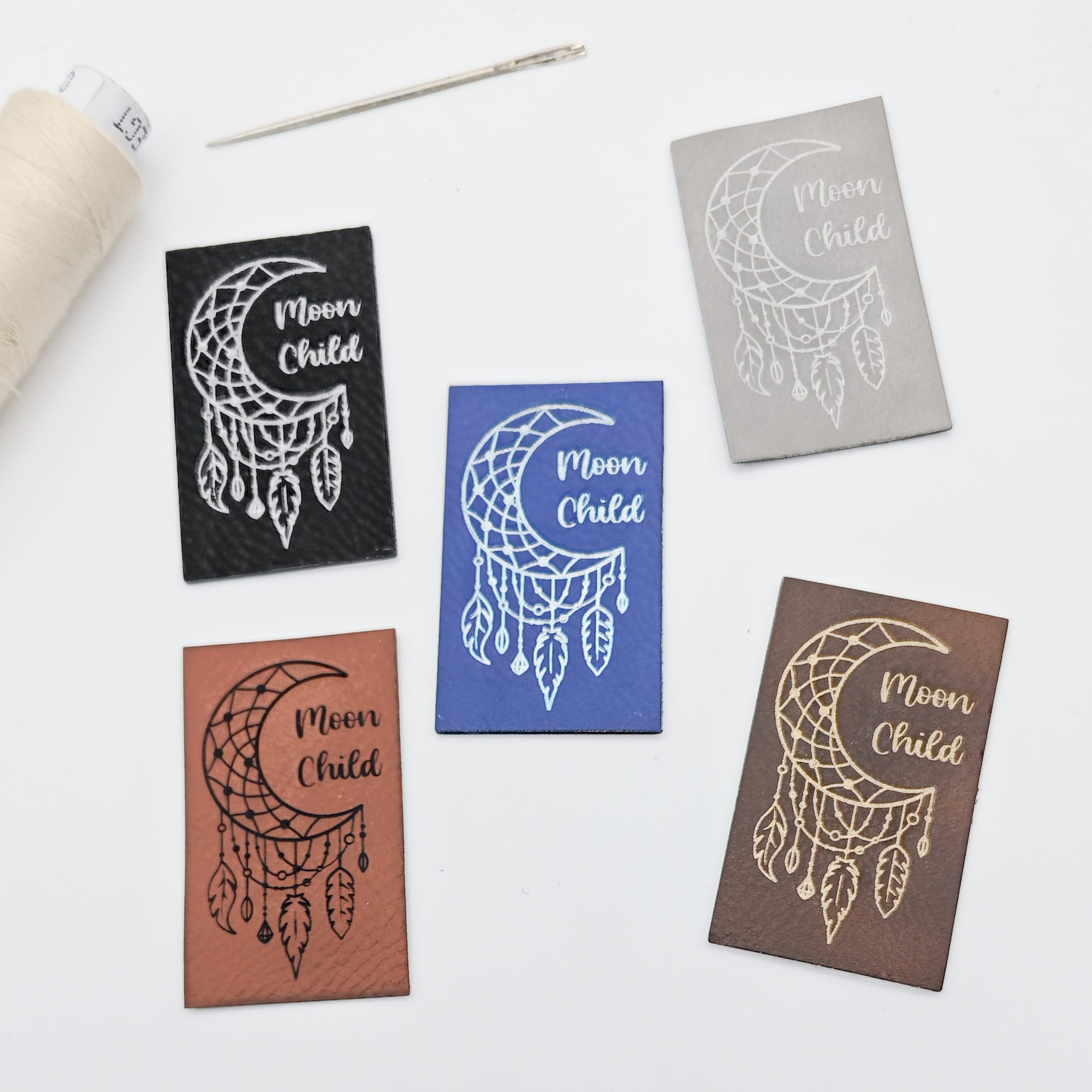 Kunstlederlabel moon child Kunstlederlabel moon child